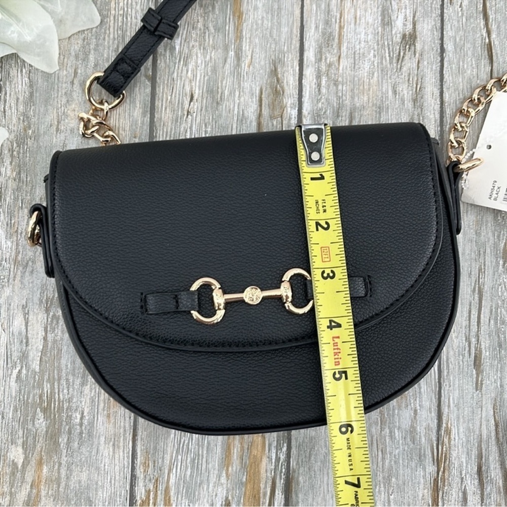 Anne Klein Black Half Dome Crossbody Bag - Picture 6 of 6